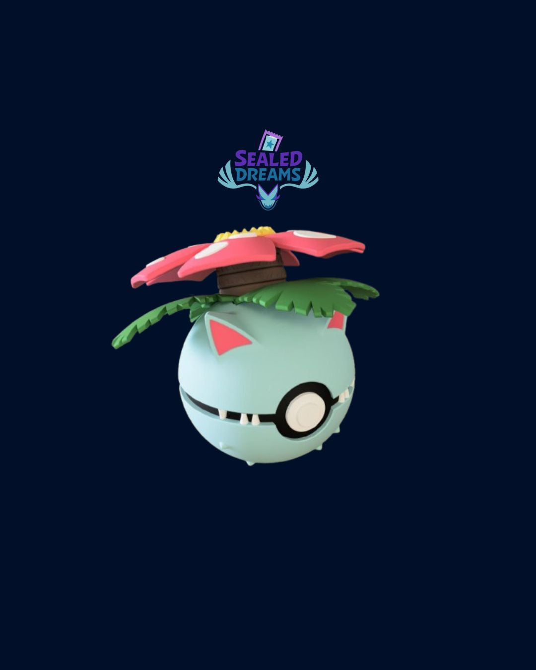 Pokéball Venusaur | Figura Decorativa Premium Impresa en 3D
