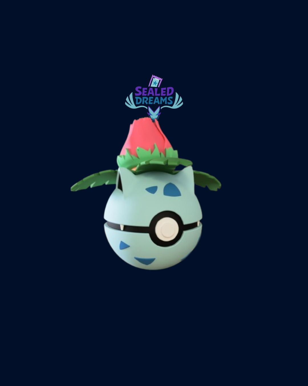 Pokéball Ivysaur | Figura Decorativa Premium Impresa en 3D