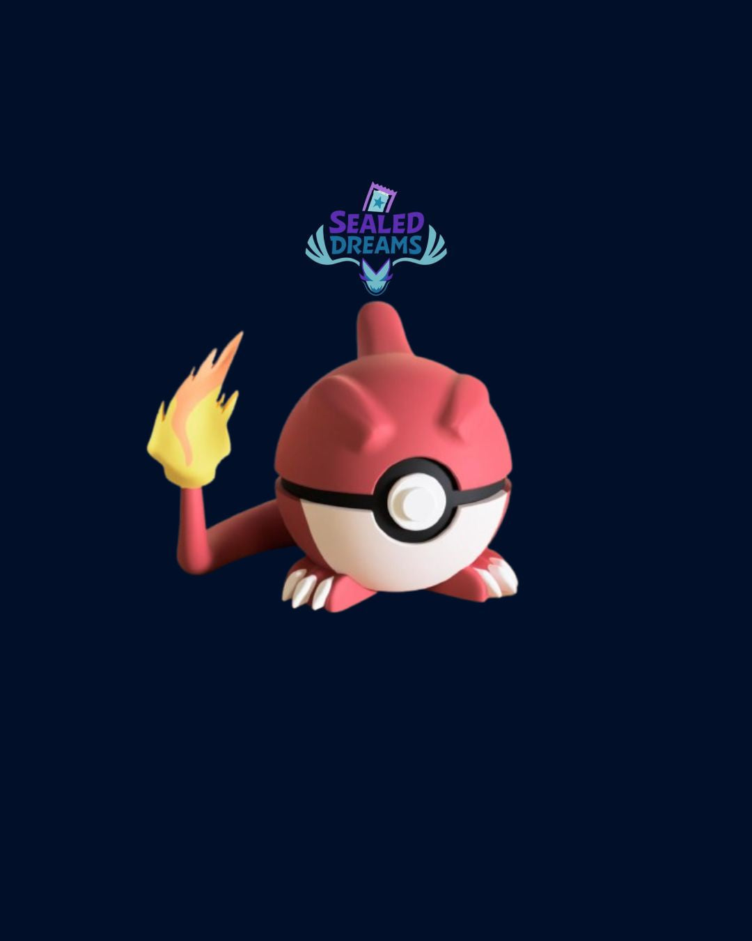 Pokéball Charmaleon | Figura Decorativa Premium Impresa en 3D